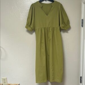 Elegant Olive Green Dress